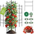 46 Inch Adjustable Metal Tomato Cage for Garden - 3 Pack Panel-Assembled Garden Trellis, Flexible Shapes Plant Support Set, Rustproof Stackable Trellis for Climbing Plants Outdoor, Raised Bed Flowers