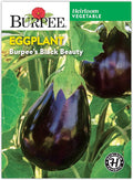 Burpee Heirloom Black Beauty Eggplant Seeds - Classic Large Globe Fruit