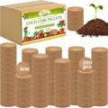 ZeeDix 200pcs 30mm Coco Coir Pellets Potting Soil, Organic Coconut Fiber Seed Starter Soil Pellets, Coconut Coir Soil Discs for Indoor Outdoor Plants, Herbs Houseplants Flowers Succulents Vegetables