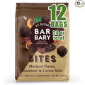 Fruit Nut Seed Healthy Snacks Pack, Hazelnut Cocoa Nibs Medjool Dates Bites, Vegan, Gluten Free, No Sugar Added Energy Bars, 12 Bags (2 oz each)
