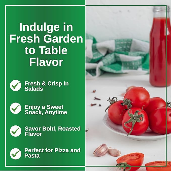 TKE Farms & Gardens - Tiny Tim Tomato Seeds for Planting, 60+ Non-GMO Heirloom Seeds, Compact Cherry Tomatoes for Small Spaces, Ideal for Containers, Indoor & Outdoor Gardens, Instructions Included