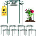 SYITCUN 8pack Peony Cages and Supports, 10 x 16 Inch Four Legs Peony Cage, Heavy-Duty Peonies Support Cages, Peony Ring for Roses, Hydrangeas, Sage, Peonies, Cucumbers, Tomato