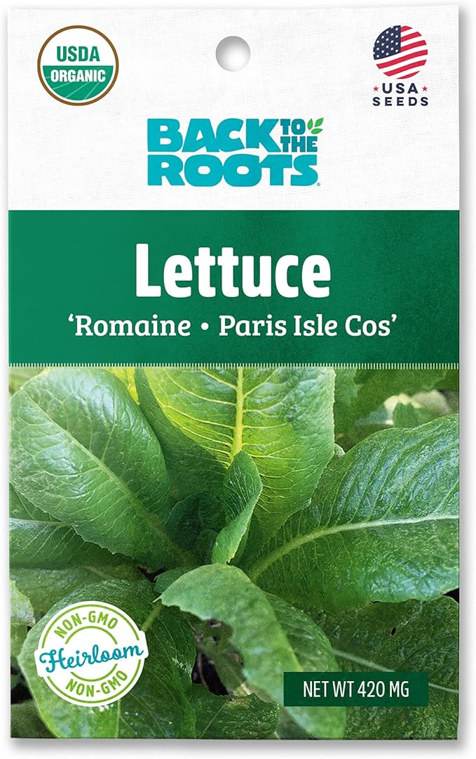 Back to The Roots 100% Organic Seed Packet - Lettuce 'Paris Isle Cos' 420mg
