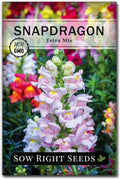 Sow Right Seeds - Tetra Mix Snapdragon Flower Seeds for Planting - Non-GMO Heirloom Packet with Instructions to Grow - Fragrant Annual Flower Spikes in a Mix of Colors - Half Tall for Front Beds (1)