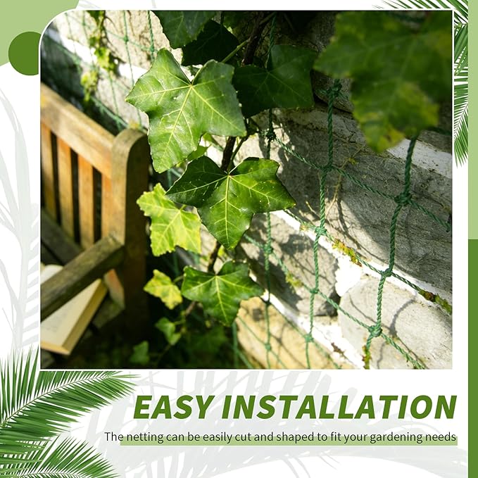 27 Strands Nylon Trellis Netting, Versatile Garden Support Netting, 32.8' x 6.6' for Climbing Plants, Ideal for Vegetables, Fruits, and Vines, Perfect for Home and Garden Use