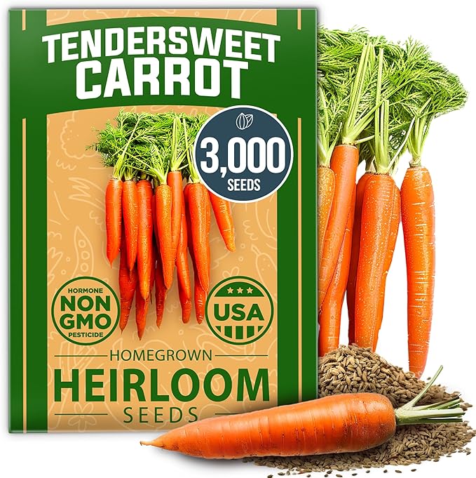 Root Vegetable Seed Variety Pack – Over 8,600 Non-GMO USA Heirloom Seeds: Arugula, Tendersweet Carrots, Detroit Dark Red Beets & Cherry Belle Radish – Fast Growing for Spring & Fall Gardens