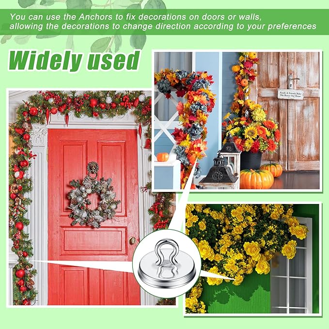 WILLBOND 80 Pieces Garland Hanging Hooks Plant Anchors for Trellis Plant Vine Trellis Anchor Wall Fixture Clips for Garland Light Decorations (Silver)