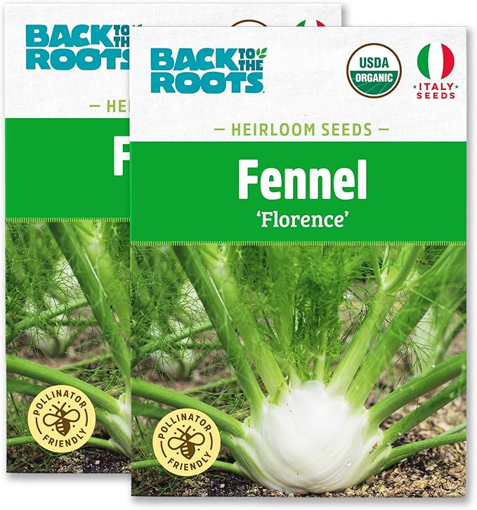 Back to The Roots 100% Organic Heirloom Seeds - Fennel Value Pack (800mg Total)