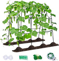 U-Shape Cucumber Trellis for Raised Beds - 47.2”x47.2”x21.6” Green Metal Arch Trellis, Rust-Resistant Garden Plant Support for Climbing Vegetables, Vines, Flowers - Heavy Duty & Easy to Assemble