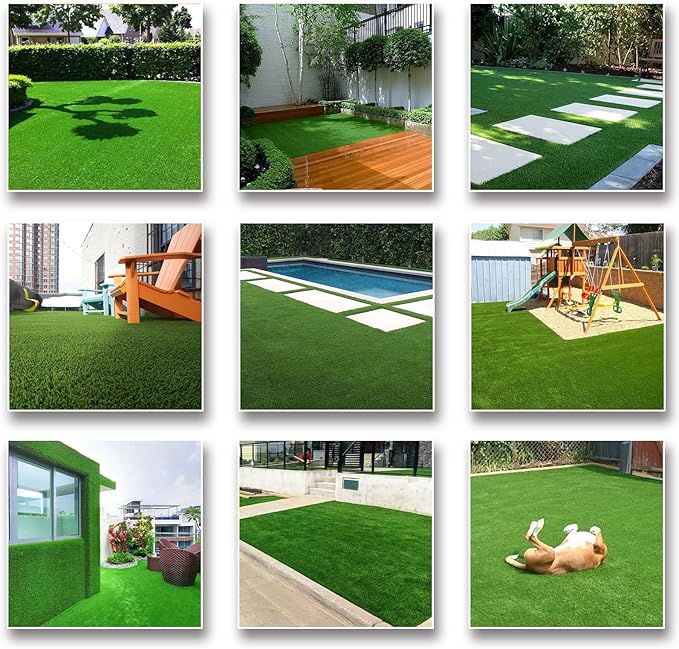 SunVilla Artificial Grass Rug Indoor Outdoor, 1ft x 13ft (13 Square FT) Realistic Thick Synthetic Fake Grass Mat for Dogs, Garden Lawn Landscape Patio Grass