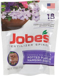 Jobe’s Flower Fertilizer Spikes, Easy Plant Care Fertilizer for Potted Plants and Hanging Baskets, 18 Count