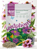 Seedphony Echinacea Seed Pack 4 oz - 37,500 Non-GMO Heirloom Echinacea Seeds for Planting, Perennial Flowers in Waterproof Seed Packet, Coneflower Seeds for Planting Garden Indoor & Outdoor Gardening