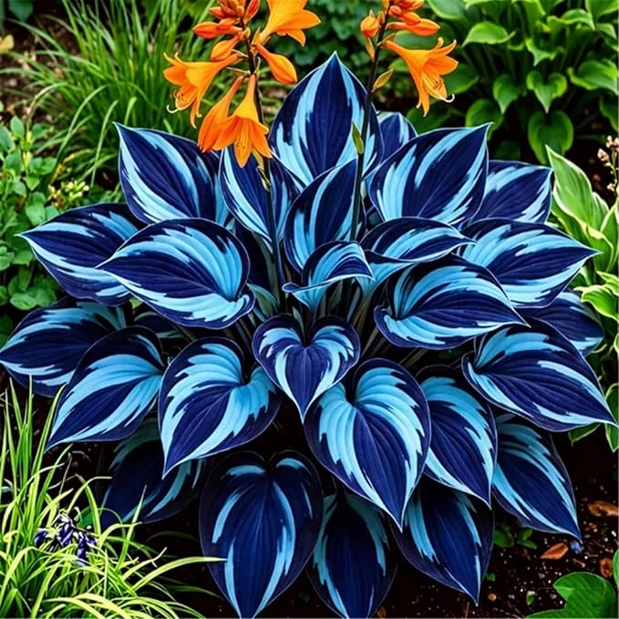 390+ Rare Hosta Seeds for Planting Perennial Heart-Shaped Hosta Bare Roots - Rich Foliage, Heart Shaped Leaves, Outdoor Garden Attract Pollinators Bonsai Decoration