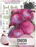 Seed Needs Onion Seeds for Planting Red Burgundy Short Day Onions - Non-GMO Heirloom & Untreated Vegetable Seeds to Plant an Outdoor Home Grown Veggie Garden (1 Pack)