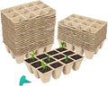 GROWNEER 432 Cells Peat Pots Seed Starter Trays 36 Packs Biodegradable Seedling Pots Germination Trays Organic Plant Starter Kit with 15 Pcs Plant Labels