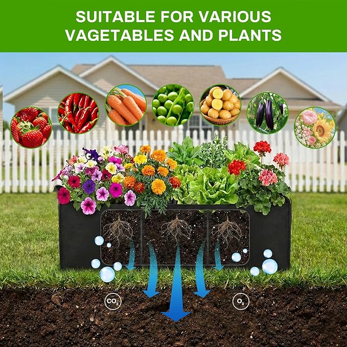 Large Cucumber Trellis with Grow Bag, 65" Tall Metal Garden Trellis for Climbing Plants Outdoor, Reusable Cucumber Trellis for Raised Bed with Netting for Tomatoes, Peas, Grapes Plant Support