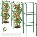 Square Tomato Cages for Garden: 3 Pack Heavy Duty Plant Cage - 48.5in Adjustable Height Tomato Plant Support cage for Flowers, Fruits, Vegetable