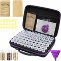 60 Slots Seed Storage Organizer with 10 Envelopes, Garden Seed Packet Container with Label Stickers Zipper Bag for Flower Plants Vegetable