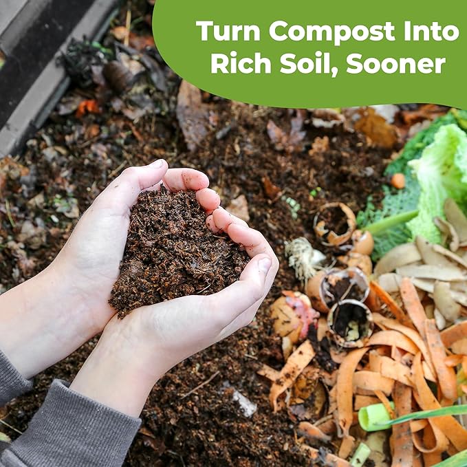 Compost Activator by Perfect Plants | Boosts Microorganisms & Adds Organic Fertilizer | for Use in Composter Tumblers, Machine Bins, or Turners | Fermented Bran with Microbial Inoculant (32 oz)