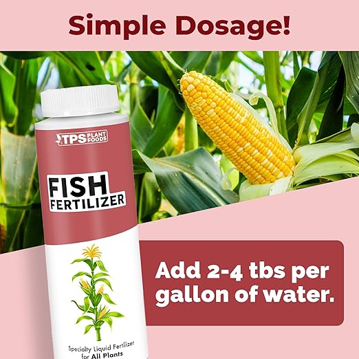 Fish Fertilizer – Liquid Fish Supplement for Lush Growth, Deep Green Leaves & Strong Roots, 8 oz