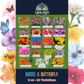 Birds & Butterfly Wildflower Mix (2oz) Sprinkle a Little Magic—Our Shade, Perennial, Hummingbird, Deer-Resistant, and Other mixes Bring Vibrant Color and pollinator Joy to Any Space.