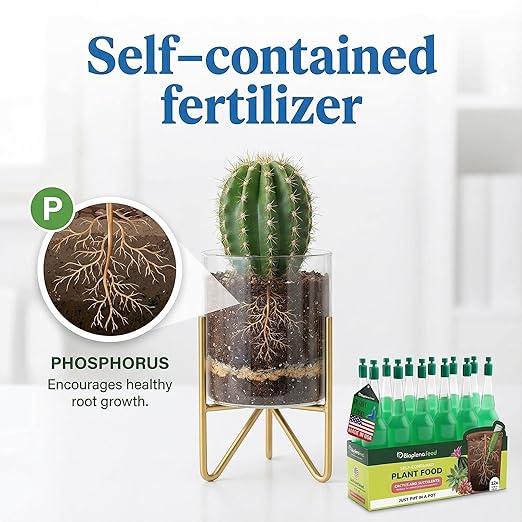 Cactus & Succulent Plant Food | Concentrated Nutrient Solution for Indoor & Outdoor Plants | Made in USA | Promotes Growth & Blooms