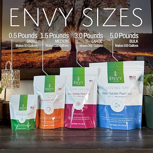 ENVY Solution Grade Calcium Nitrate (15.5-0-0) Prevents Blossom End-Rot from Calcium Deficiency in Tomatoes & Peppers (0.5 lb)