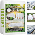 Plant Covers Freeze Protection, 10x33FT Reusable Thickened Winter Floating Row Covers, Frost Cloth Blanket Shade Cloth Garden Fabric Plant Cover for Raised Beds Vegetables Insect Winter Frost