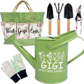 Gifts for Gigi Mothers Day, Gardening Kit Gigi Gifts from Grandkids Floral Gardening Tools and Durable Garden Tools Organizer Tote, Ideal Gardening Gift for Women on Birthday Plant Lover Present