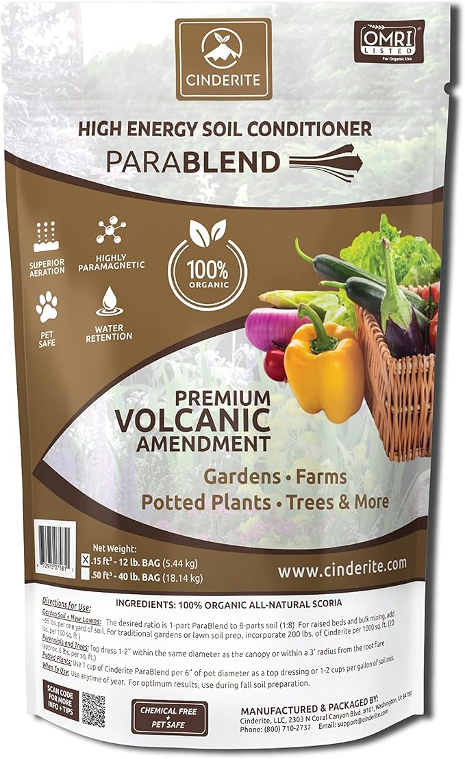 100% Natural Soil Conditioner Amendment for Indoor, Outdoor Plants & Gardens - Volcanic Soil Additive stimulates Soil Micro-Organism Activity. Safe Around Children and Pets – 12 lb. Bag