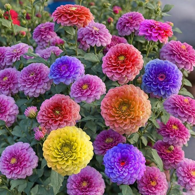 1000+ Crazy Blend Zinnia Seeds for Planting Non-GMO Mixed Color Zinnia Flowers Seeds for Home Yard Garden Heirloom Wildflower