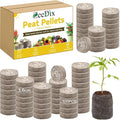 ZeeDix 100Pcs 36mm Peat Pellets for Seedlings, Seed Starter Pods Seed Starting Plugs Soil, Compressed Nutrient Block Potting Soil Discs Pellet for Planting Herbs Flowers Vegetables