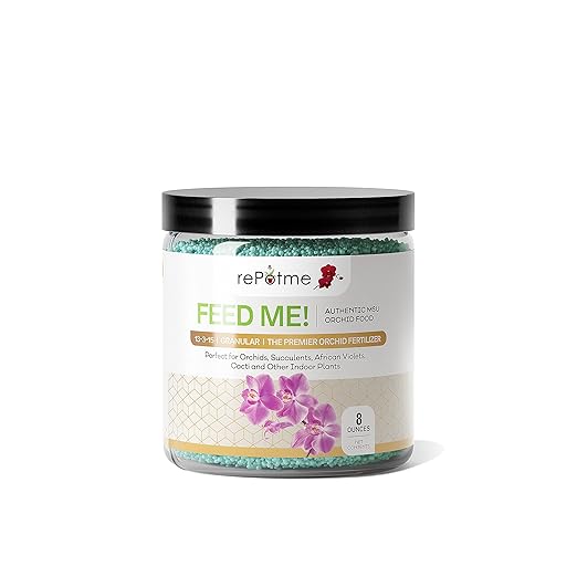 rePotme Orchid Food - Feed ME! MSU Orchid Fertilizer for RO/Rain/Tap Water (8 oz)