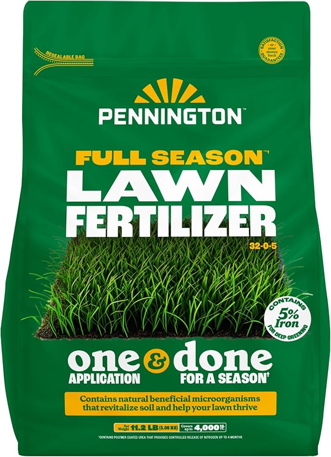 Pennington Full Season Lawn Fertilizer 32-0-5 4M 11.2lb