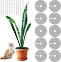 10Pcs Plant Pot Grids,11.8Inch Plant Pot Cover with 30 U-Shaped Nails, Cat Proof Protector for Potted Plants,Dig-Free Soil Cover & Flower Pot Grid Guard