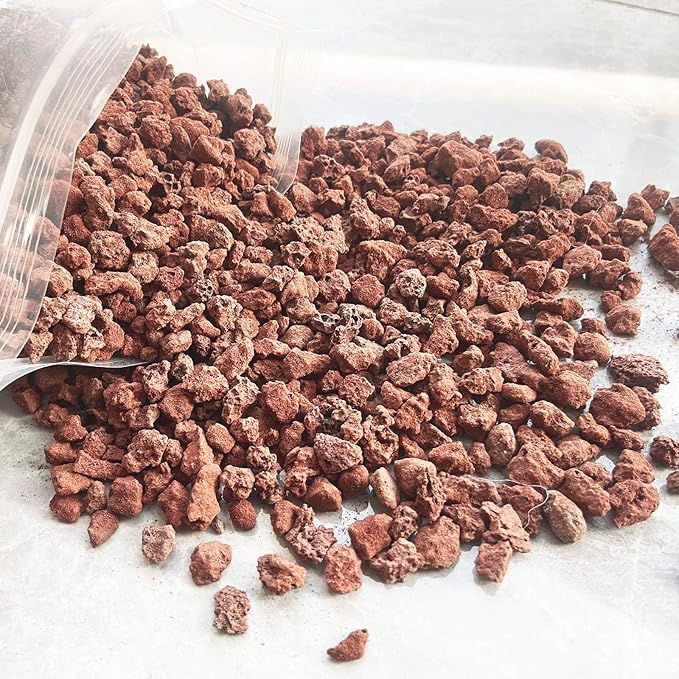 Lava Rocks for Plants -100% Pure Volcanic Rock No Dyes or Chemicals-Best Lava Stones Top Dressing for Cacti Succulents Plants,Bonsai (Red, 15LBS)