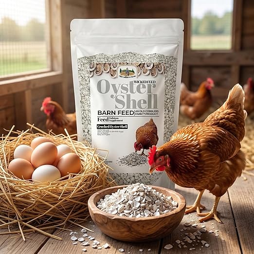 Organic Oyster Shell Calcium Supplement - Crushed Shells for Plants, Chickens, and Compost - Natural Fertilizer Boost for Healthy Gardens 20lbs. by Old Cobblers Farm (15 lbs)