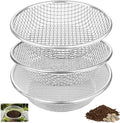 3PCS Soil Sifter for Gardening, Heavy Duty Rock Sieve Fits 5 Gallon Bucket, 3mm 6mm 10mm Galvanized Garden Sifter Compost Dirt Sifter, Sand Gravel Sawdust Pebbles