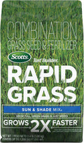 Scotts Turf Builder Rapid Grass Sun and Shade Mix, Combination Seed and Fertilizer, Grows Green Grass in Just Weeks, 2.4 lb.