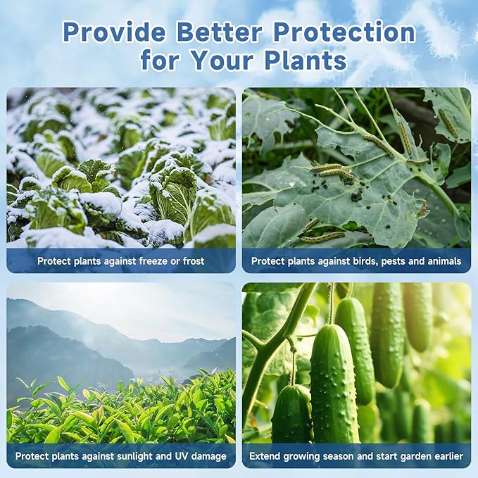 Plant Covers Freeze Protection,10 ft x 30 ft 1.1oz/yd² Thicker Floating Row Blanket Cover Fabric Plant Cloth for Winter Frost Snow and Garden Protection