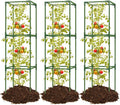 joyhalo 3 Pack Tomato Cage for Garden, 47 Inch Heavy-Duty Tomato Trellis, Height Adjustable Garden Trellis for Climbing Plants Vegetables Flowers Cucumber Peony