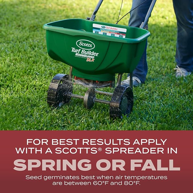 Scotts Turf Builder Grass Seed Sunny Mix with Fertilizer and Soil Improver, Thrives in Direct Sun, 2.4 lbs.