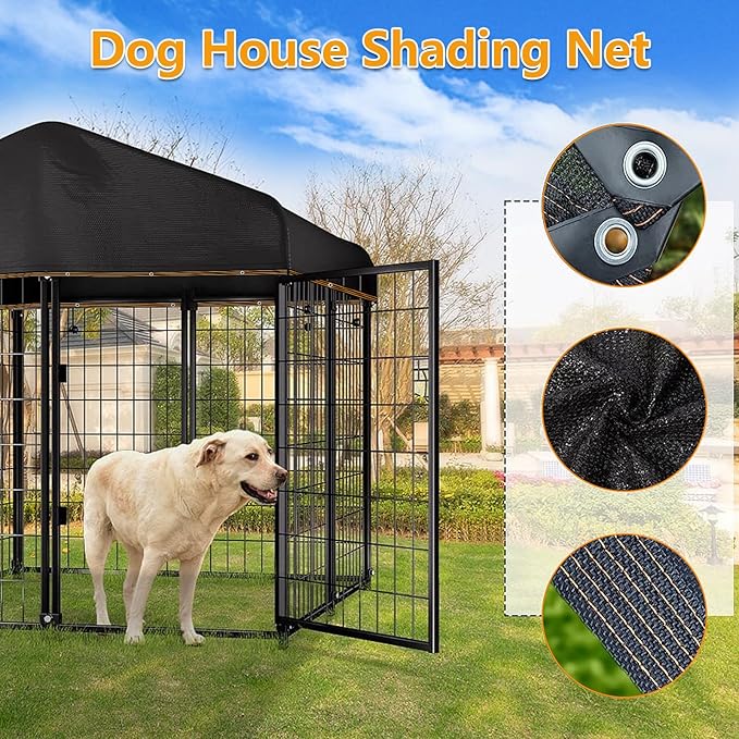 Shade Cloth, 80%-90% Garden Shade Mesh Net with Grommets, Outdoor Black Sunblock Neting Antifreezing Cover for Plant Pergola Patio Greenhouse Chicken Coop, 8x10FT