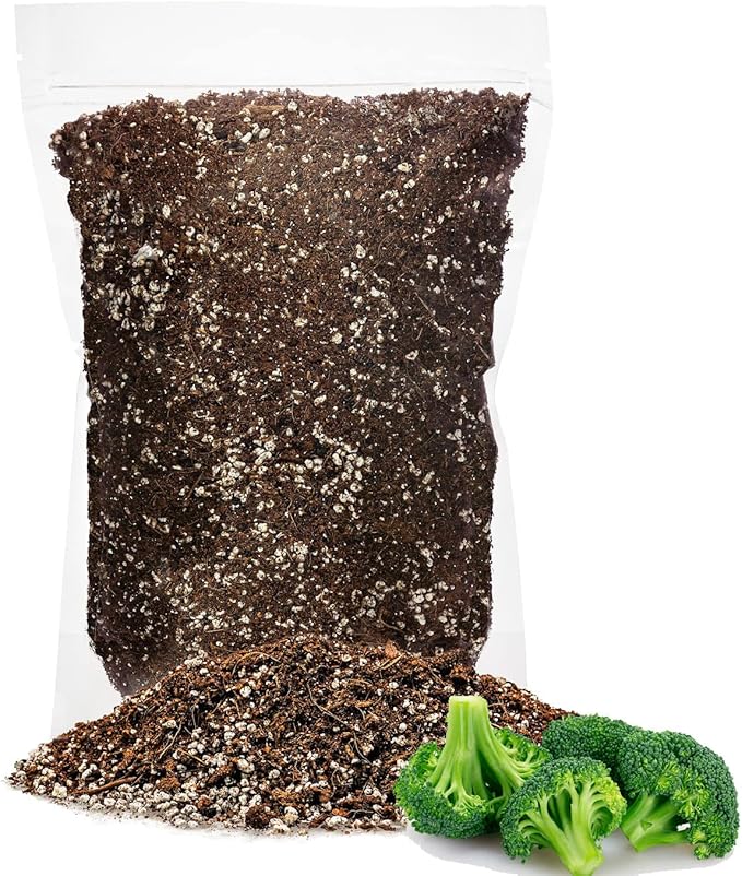 GARDENERA Premium Organic Potting Soil for Broccoli - (3 Quart Bag)