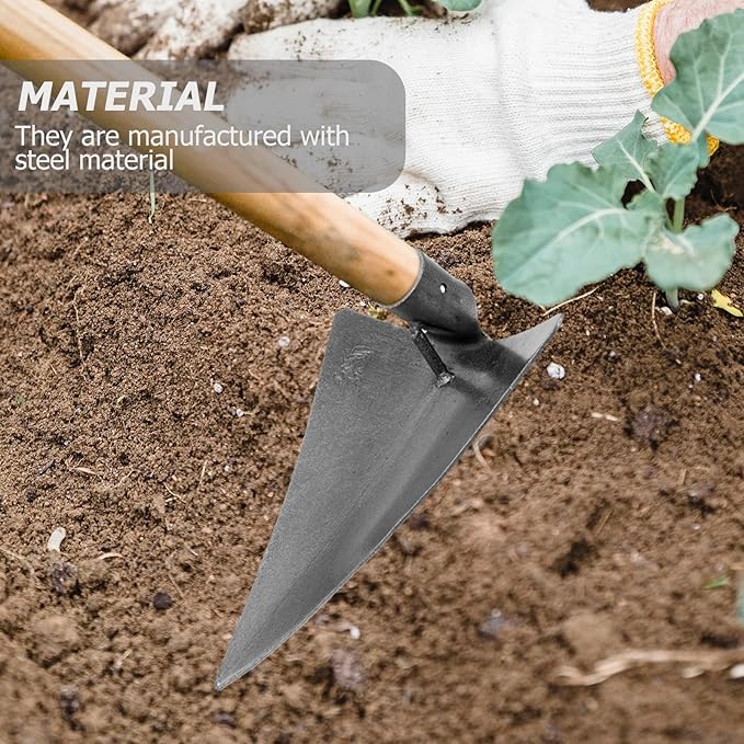 DOITOOL Triangle Hoe Head Garden Tool 10.6 Inch Digging Hoe for Weeding Planting Soil Leveling Durable Gardening Hand Tool