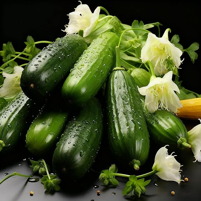 Cucumis Vegetable Fruit Seeds for Planting, 100 Cucumber Seeds, Heirloom Delicious Cucumber Vegetable Seeds for Small Garden Border, Home Outdoor