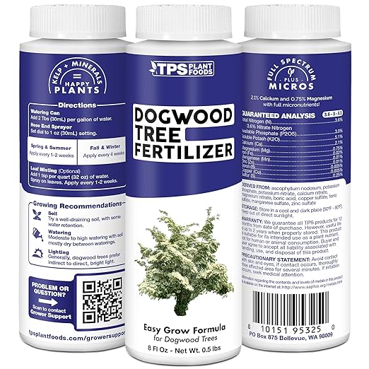 Dogwood Tree Fertilizer – Liquid Plant Food for All Dogwood Varieties - Supports Vibrant Blooms, Stronger Roots & Healthy Growth, 1 Gallon