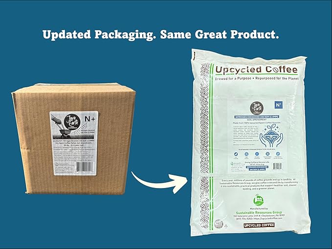 Nitrogen Enhanced 240 SGN (2.4MM) - JavaEarth® Soil Amendment, Upcycled Spent Coffee Grounds, 20 lbs