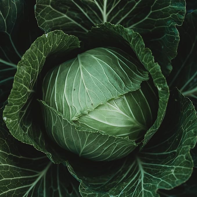Danish Ballhead Cabbage - 100 Seeds - Heirloom & Open-Pollinated Variety, Non-GMO Vegetable Seeds for Planting Outdoors in The Home Garden, Thresh Seed Company