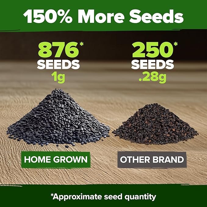 HOME GROWN 4-Pack Herb Seeds Bundle – 15 Culinary Herbs (4,500+), White Sage (646), Rosemary (300), Thai Basil (876) – Non-GMO, USA Heirloom Indoor Outdoor Garden Kit for Growing Fresh Herbs